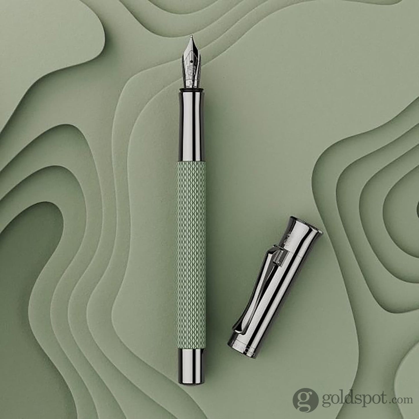 Faber-Castell Guilloche Fountain Pen in Sage Green Fountain Pen