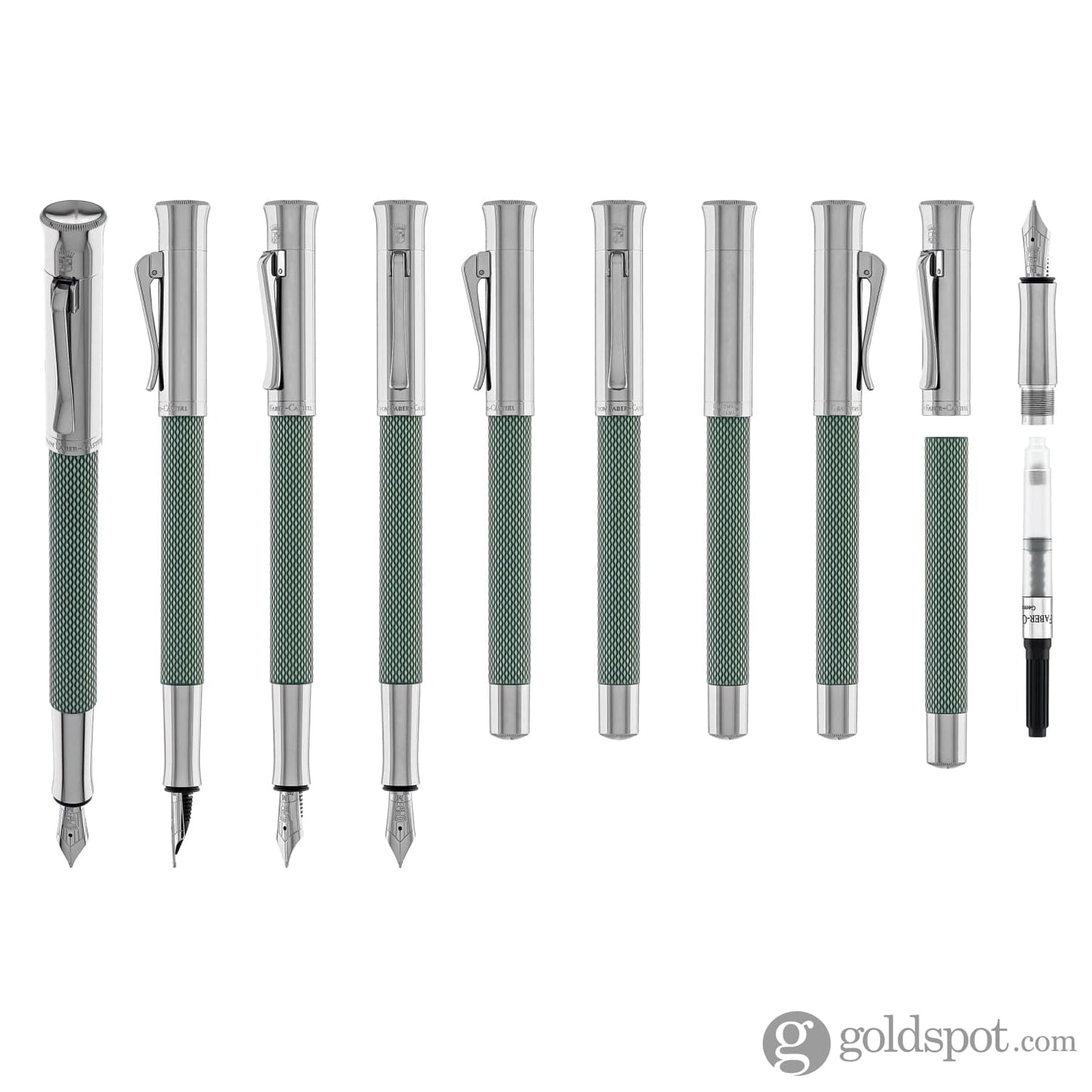 Faber-Castell Guilloche Fountain Pen in Sage Green Fountain Pen