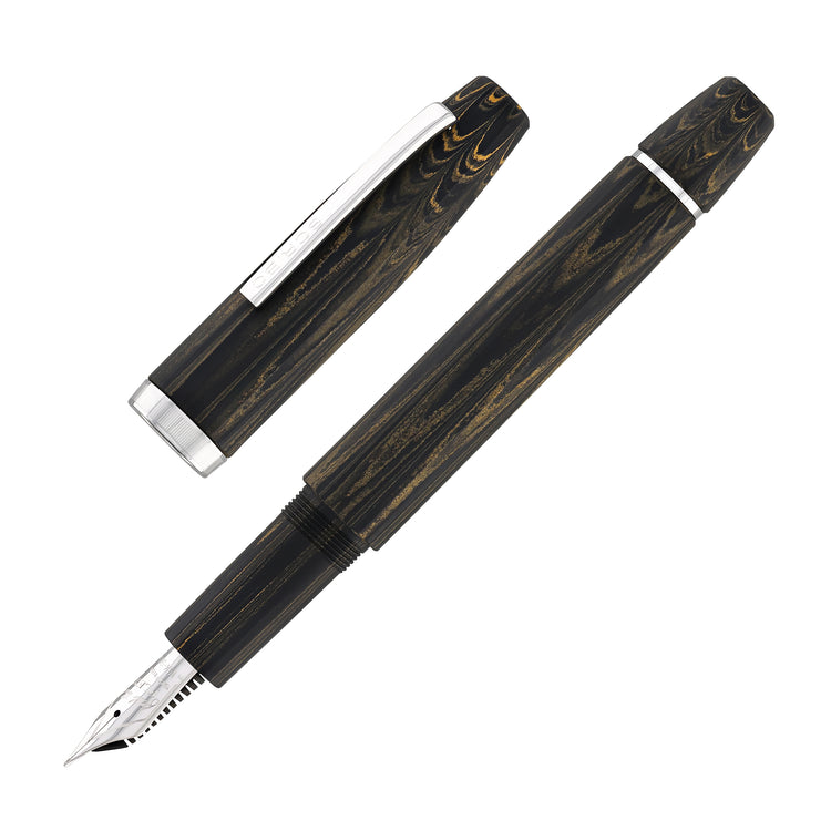 Scribo Flow Fountain Pen in Memoria with Platinum Trim