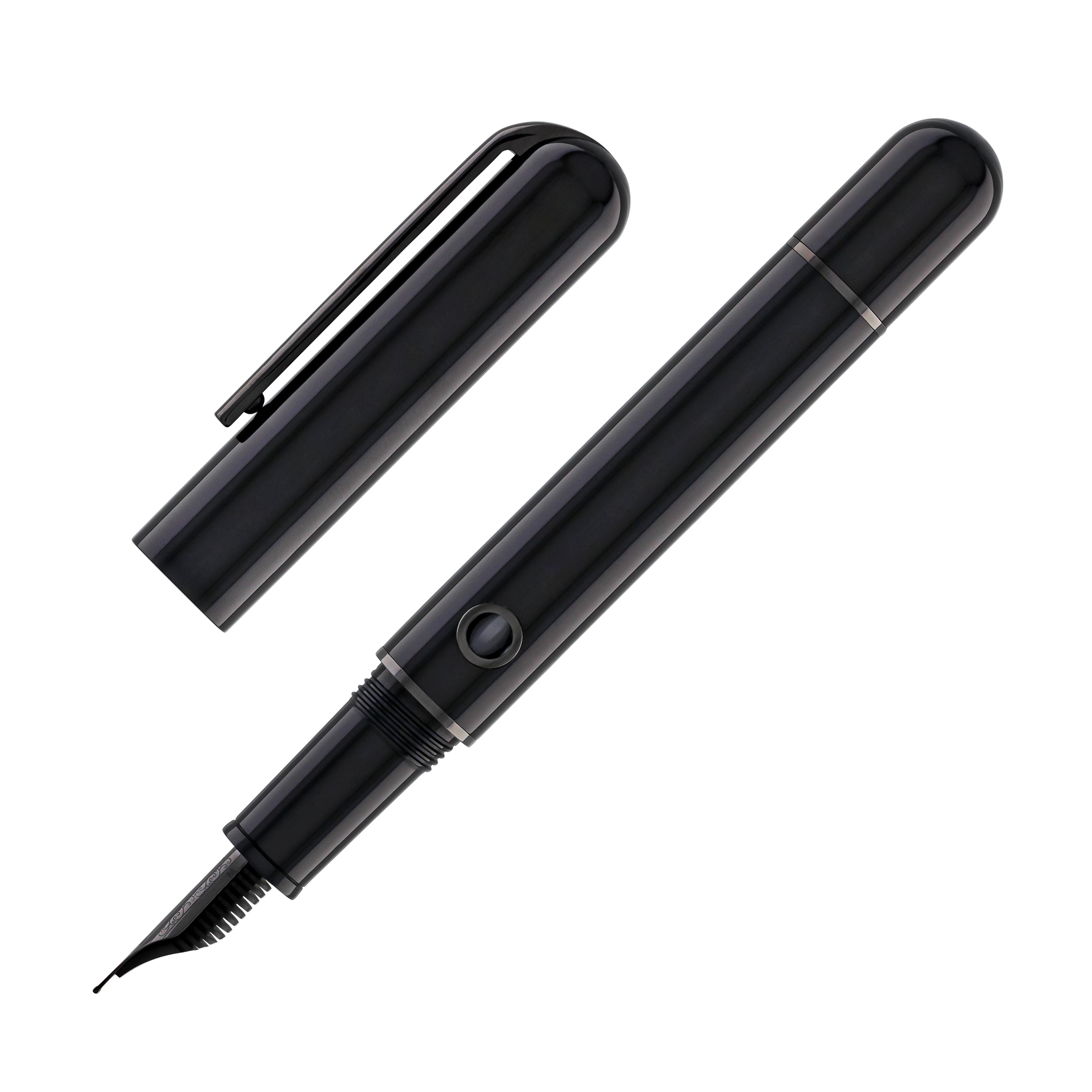 NAUTILUS Twelve ブラック Narwhal Nautilus Fountain Pen in Cephalopod Black - Goldspot Pens