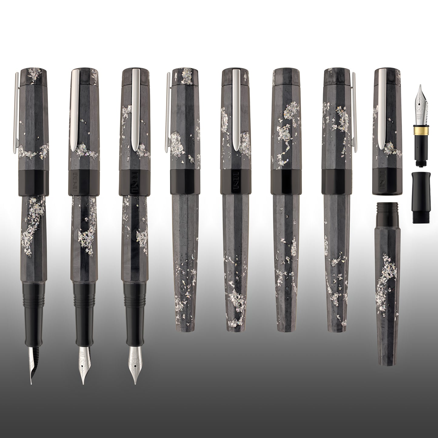 Benu Euphoria Fountain Pen in Caviar Fountain Pen