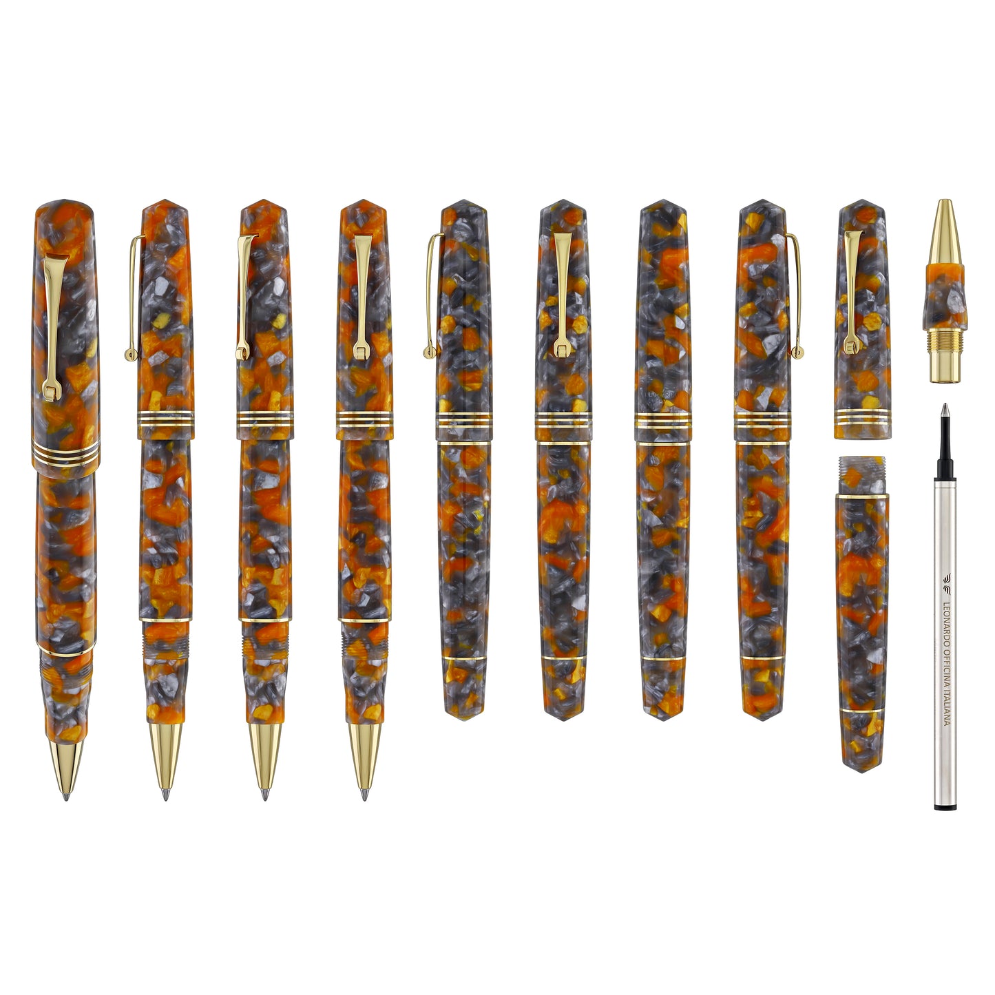 Leonardo Momento Zero Rollerball Pen in Lava e Cenere