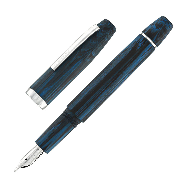 Scribo Flow Fountain Pen in Tempo with Platinum Trim