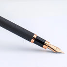 Monteverde Innova Fountain Pen in Matte Carbon with Rosegold Trim