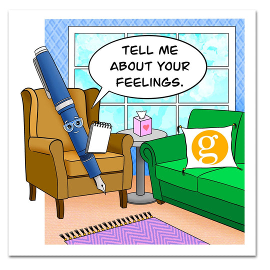 Feelings Pen Sticker by Sugar Turtle Studio