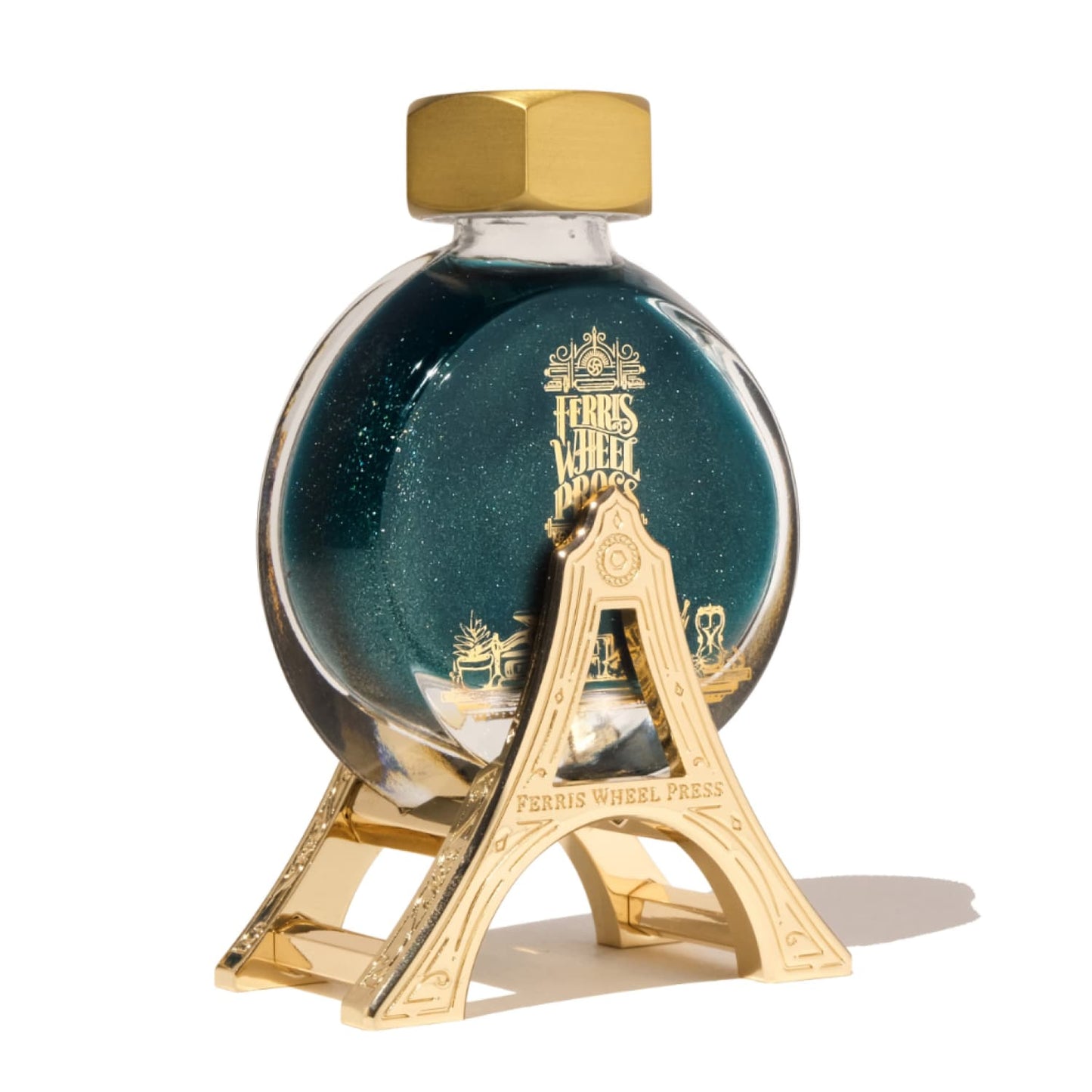 Ferris Wheel Press 38ml Bottled Ink Carriage in Polished Gold Finish Accessories