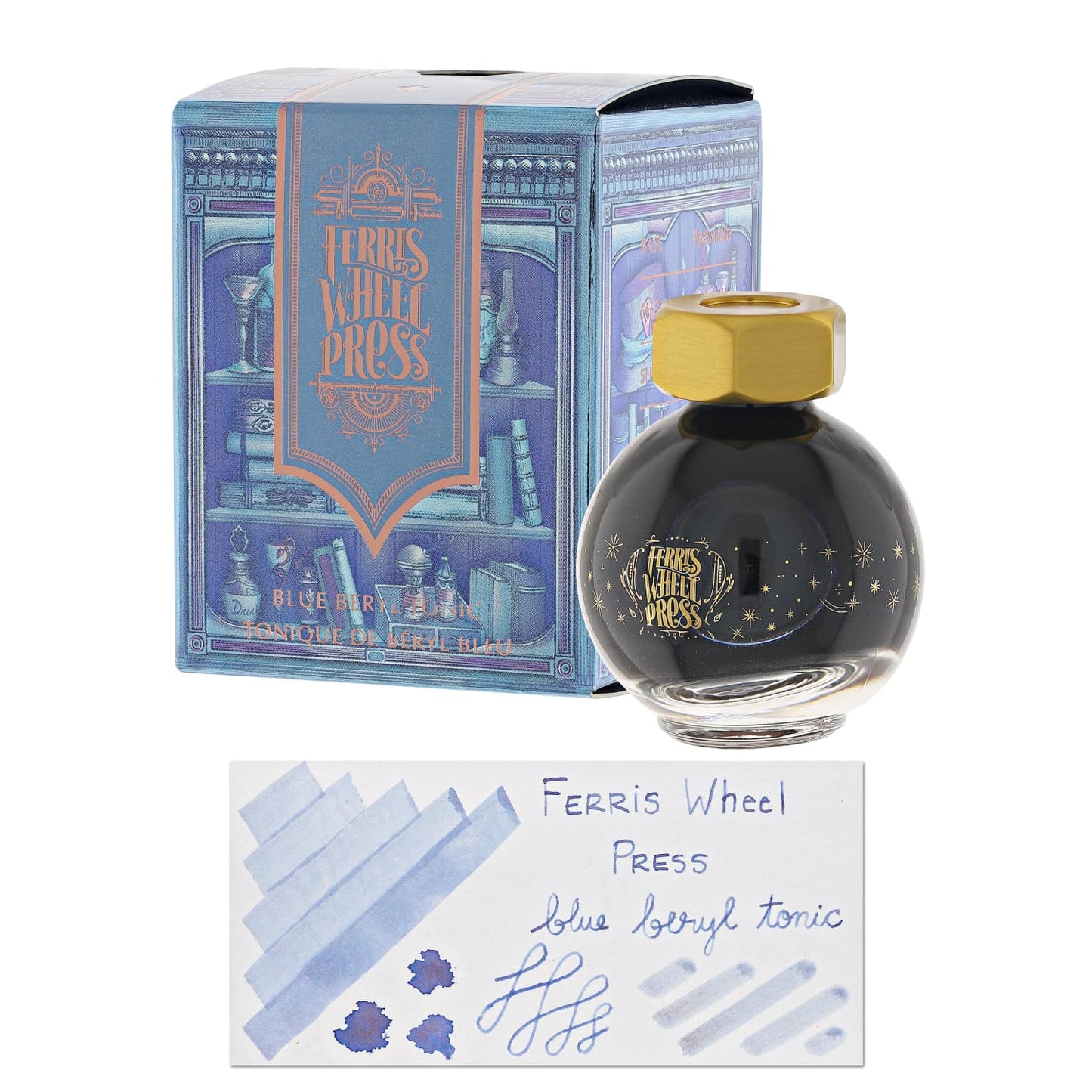 Ferris Wheel Press Bottled Ink in Blue Berly Tonic - 20 mL Bottled Ink