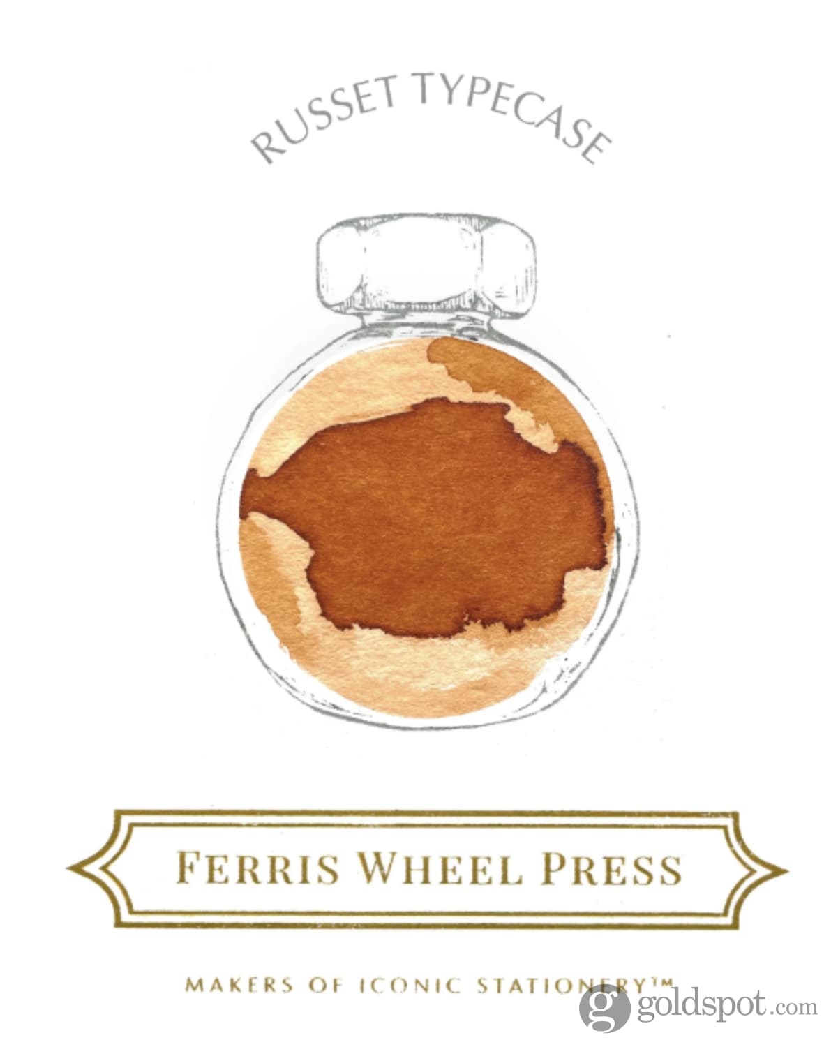 Ferris Wheel Press Bottled Ink in Russet Type Case - 38mL