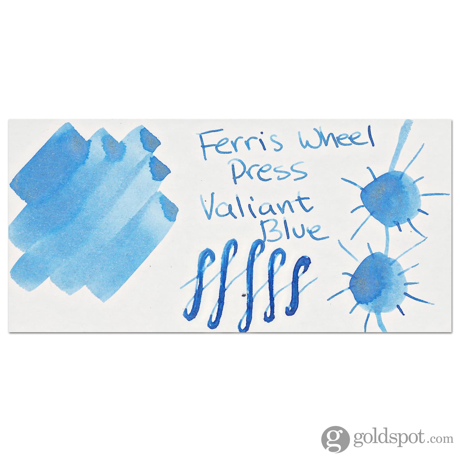 Ferris Wheel Press Bottled Ink in Valiant Blue - 20 mL - Goldspot Pens