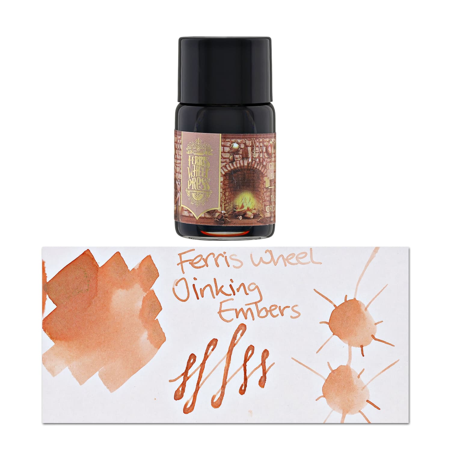 Ferris Wheel Press Bottled Ink Pot in Oinking Embers - 10mL - Goldspot Pens
