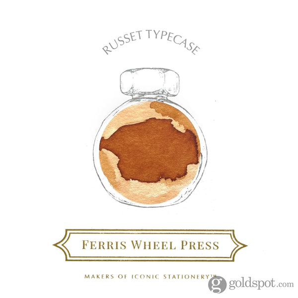 Ferris Wheel Press Bottled Ink Pot in Russet Typecase - 10mL Bottled Ink