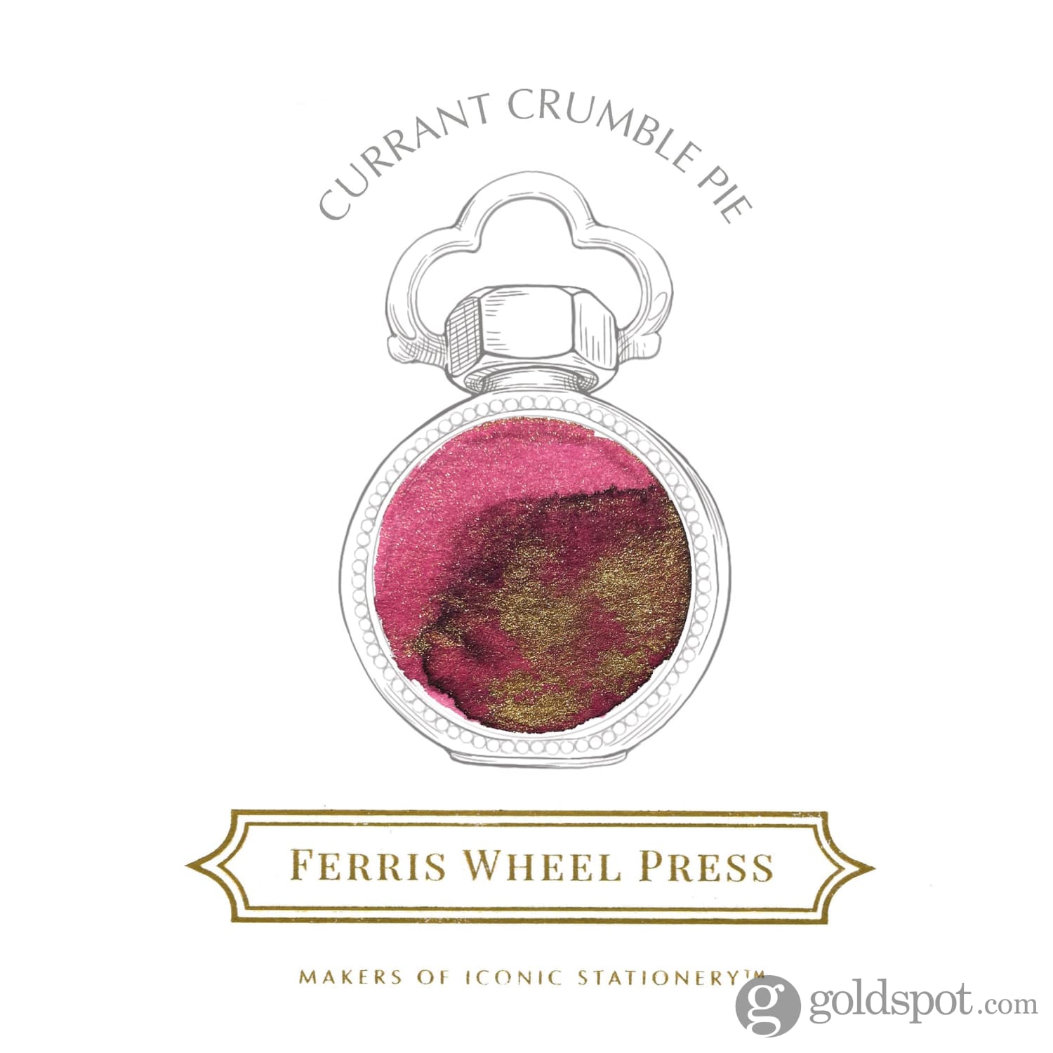 Ferris Wheel Press in Currant Crumble Pie Shimmer Bottled Ink - 38