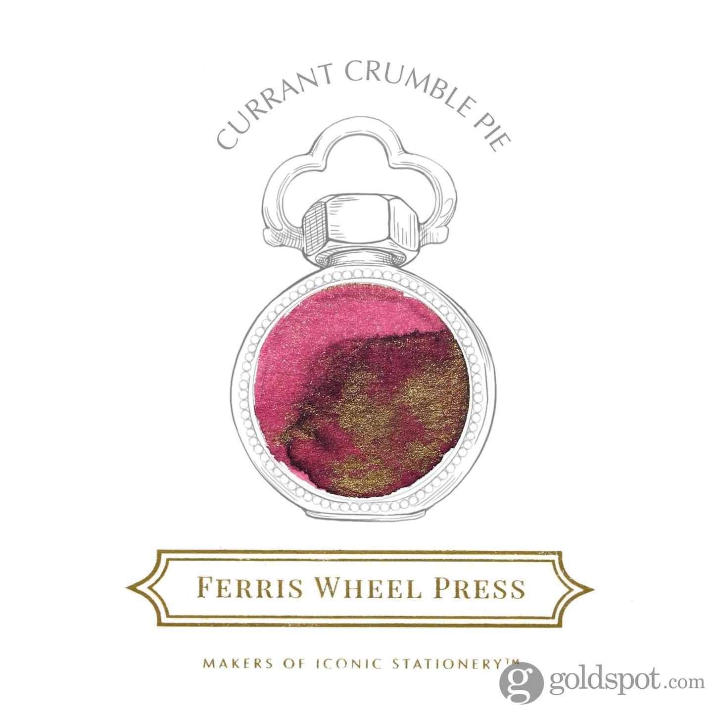 Ferris Wheel Press in Currant Crumble Pie Shimmer Bottled Ink - 38 mL Bottled Ink