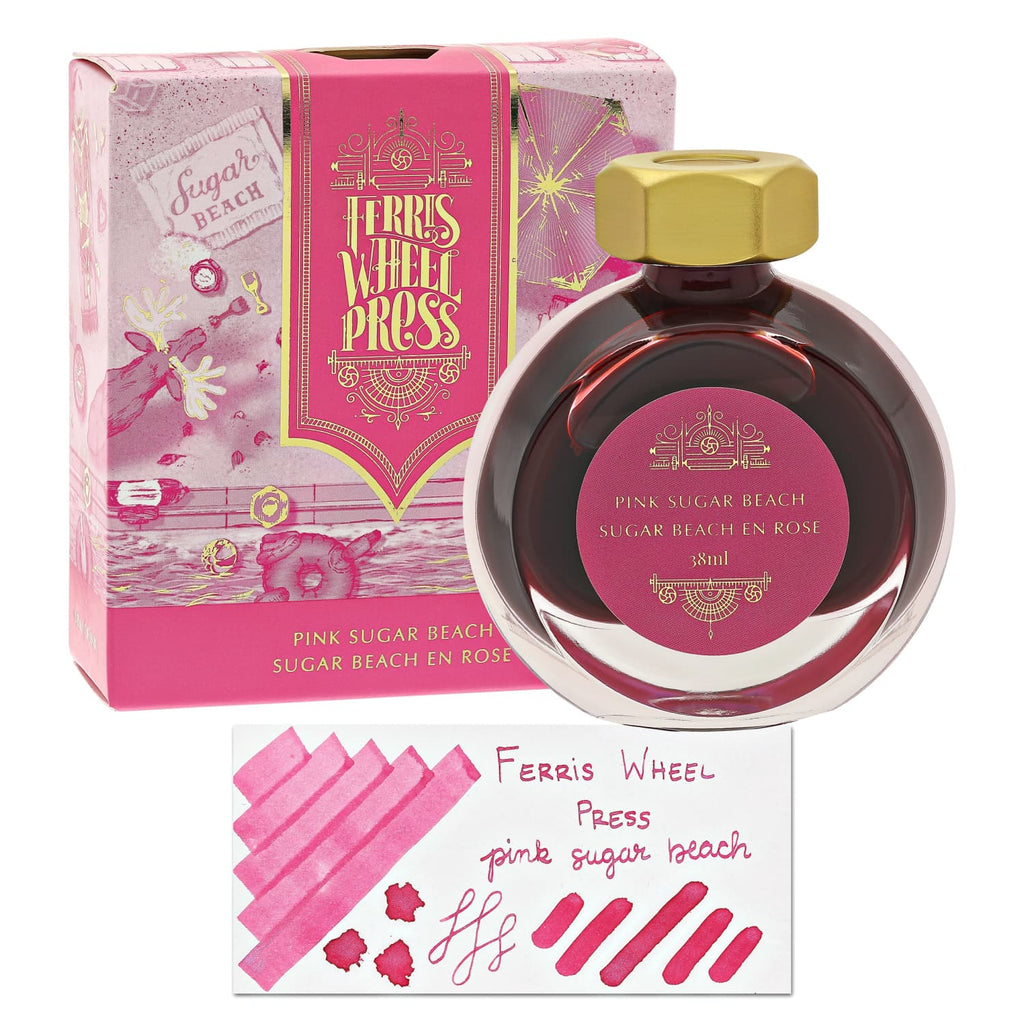 Ferris Wheel Press Shimmer Bottle Ink in Pink Sugar Beach - 38 mL Bottled Ink