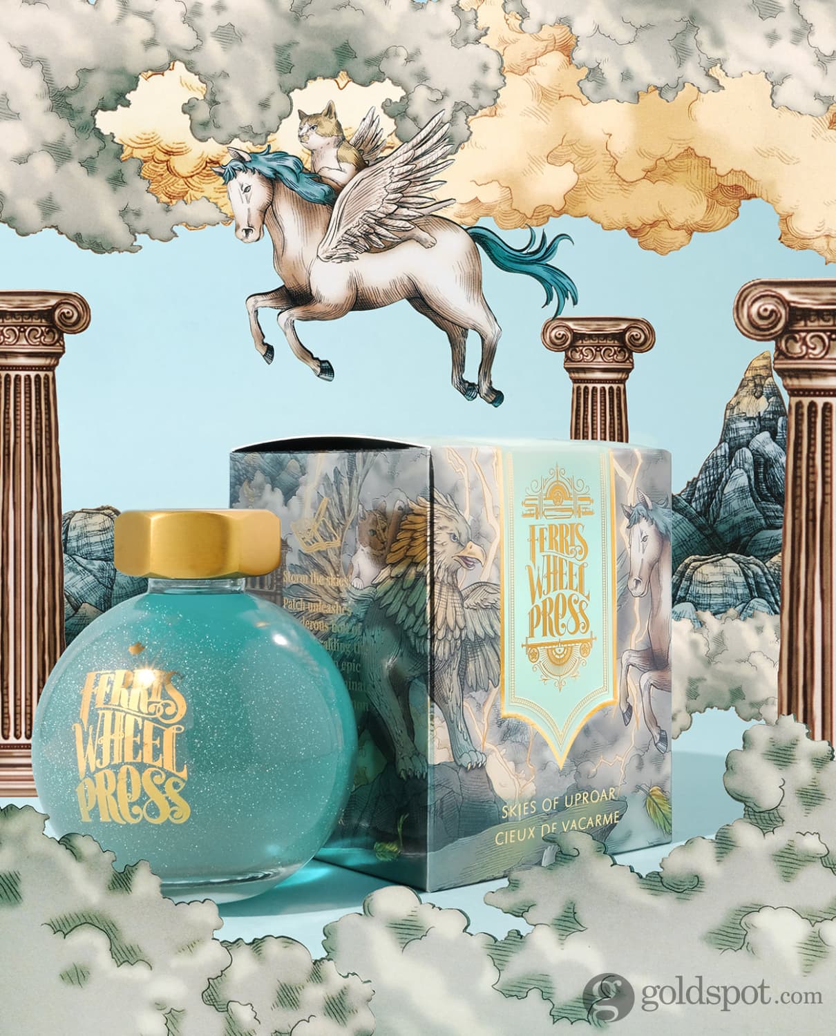 Ferris Wheel Press in Skies of Uproar Shimmer Bottled Ink - 20 mL Bottled Ink