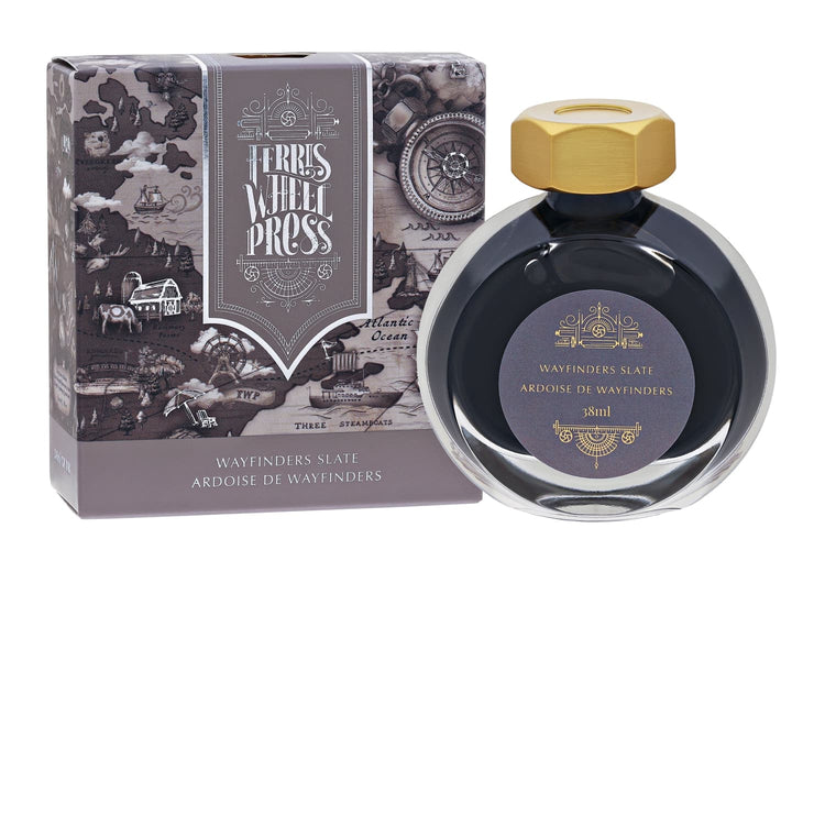 Ferris Wheel Press in Wayfinders Slate Bottled Ink - 38 mL Bottled Ink