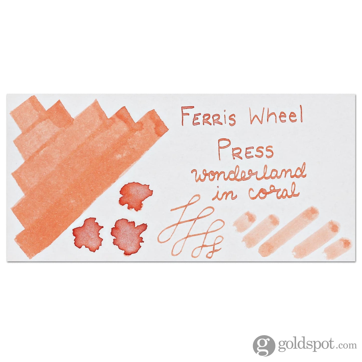 Ferris Wheel Press Shimmer Bottle Ink in Wonderland In Coral - 38 mL Bottled Ink