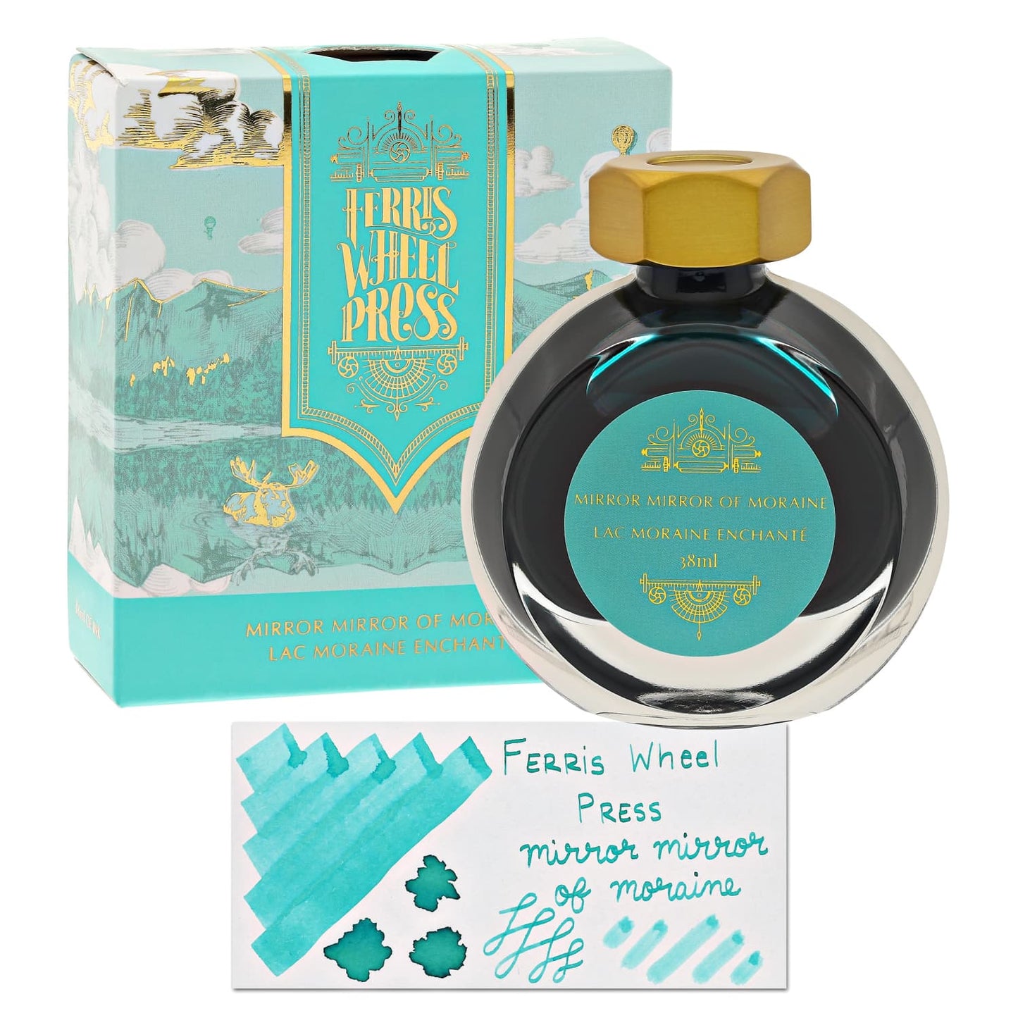 Ferris Wheel Press Bottle Ink in Mirror Mirror of Moraine - 38 mL Bottled Ink