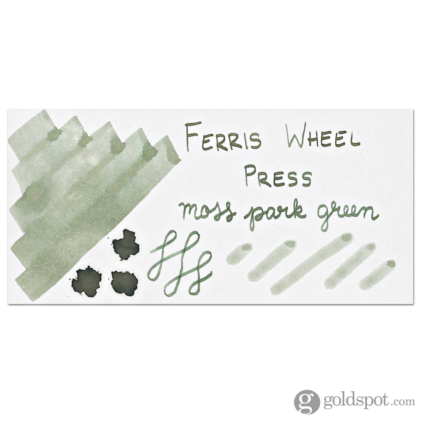 Ferris Wheel Press Bottle Ink in Moss Park Green - 38mL Bottled Ink