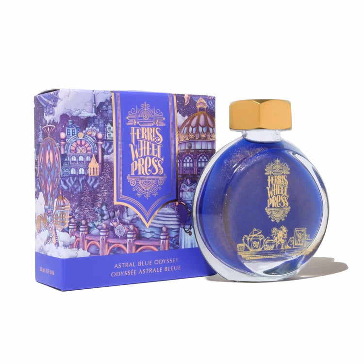 Ferris Wheel Press Shimmer Bottled Ink in Astral Blue Odyssey - 38 mL Bottled Ink