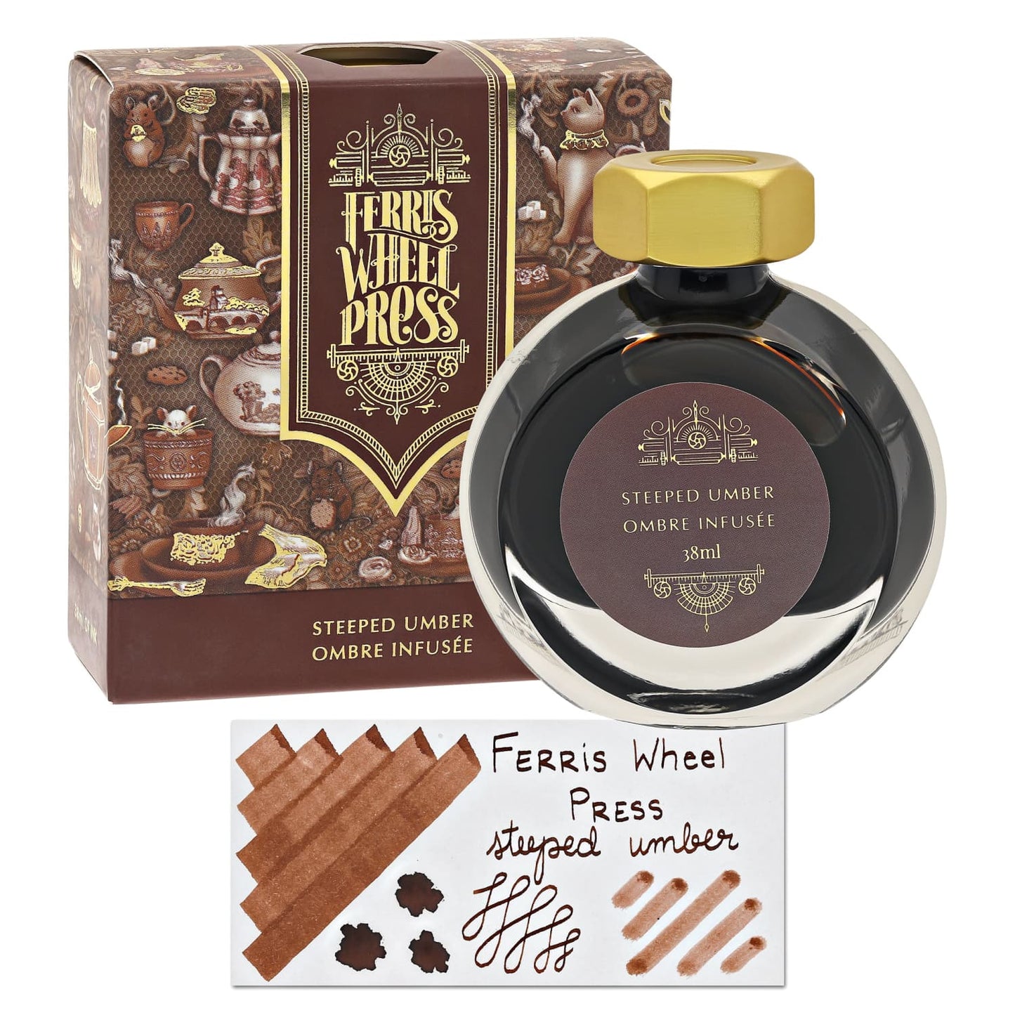 Ferris Wheel Press Bottle Ink in Steeped Umber - 38 mL Bottled Ink