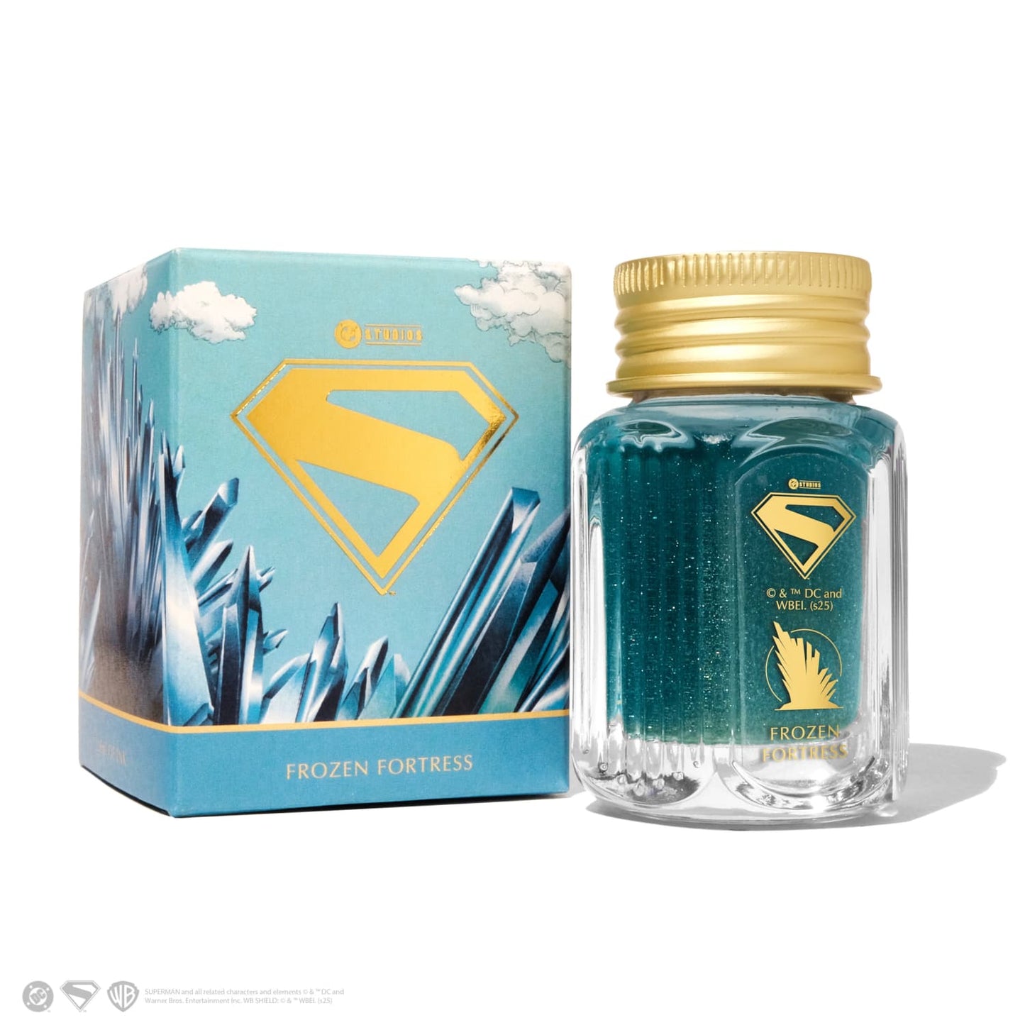 Ferris Wheel Press Superman Themed Bottled Ink in Frozen Fortress - 28 mL Bottled Ink