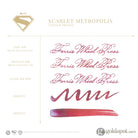 Ferris Wheel Press Superman Themed Bottled Ink in Scarlet Metropolis - 10 mL Bottled Ink