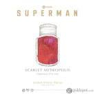 Ferris Wheel Press Superman Themed Bottled Ink in Scarlet Metropolis - 10 mL Bottled Ink
