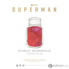 Ferris Wheel Press Superman Themed Bottled Ink in Scarlet Metropolis - 28 mL Bottled Ink