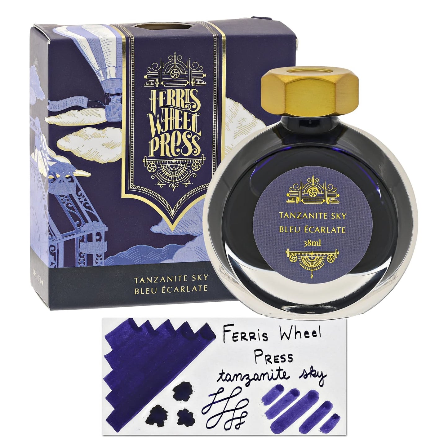 Ferris Wheel Press Bottle Ink in Tanzanite Velvet - 38 mL Bottled Ink