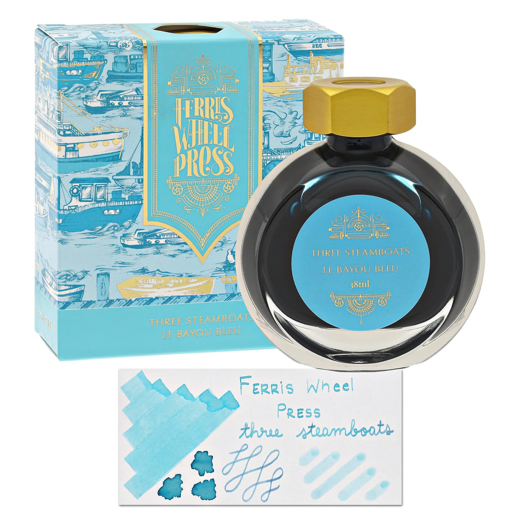 Ferris Wheel Press Bottle Ink in Three Steamboats - 38 mL Bottled Ink