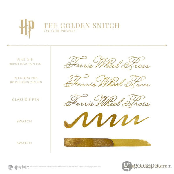 Ferris Wheel Press x Harry Potter Bottled Ink in The Golden Snitch - 38 mL Bottled Ink