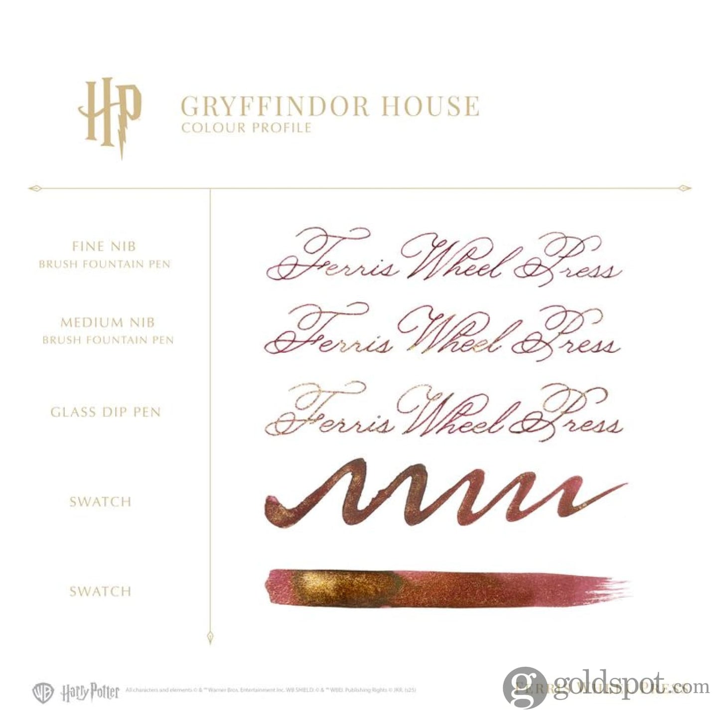 Ferris Wheel Press x Harry Potter Themed Carousel Fountain Pen & Ink Set in Gryffindor Pen and Pencil Sets