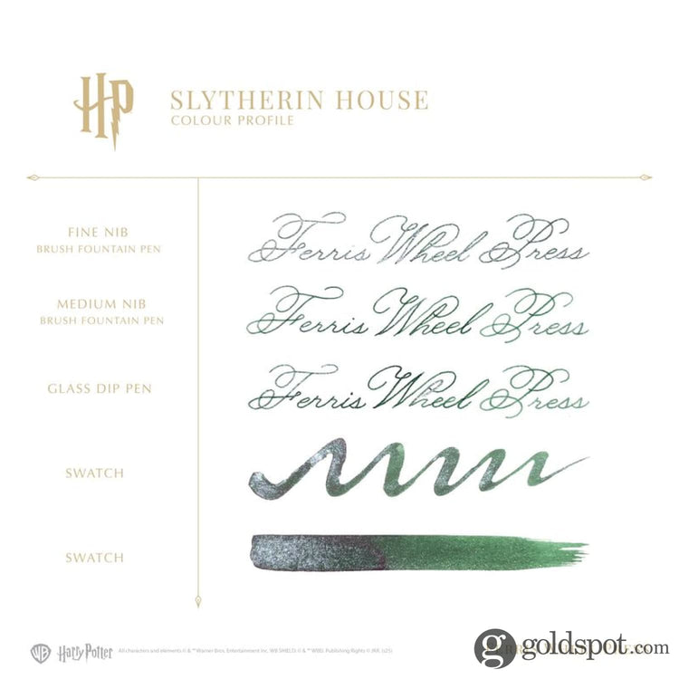 Ferris Wheel Press x Harry Potter Themed Carousel Fountain Pen & Ink Set in Slytherin Pen and Pencil Sets