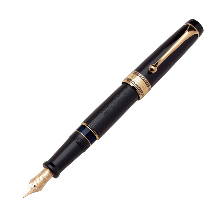 Aurora Optima Fountain Pen in Black - 14K Gold Fine Point