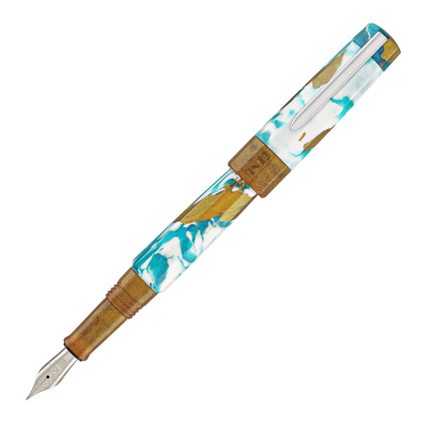 Benu Euphoria Fountain Pen in Blue Hawaiian 1.1mm Stub Fountain Pens