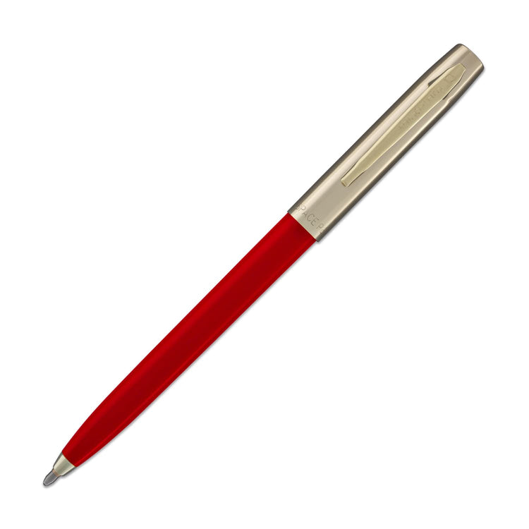 Fisher Space Cap-O-Matic Ballpoint Pen in Red with Brass Trim Ballpoint Pens