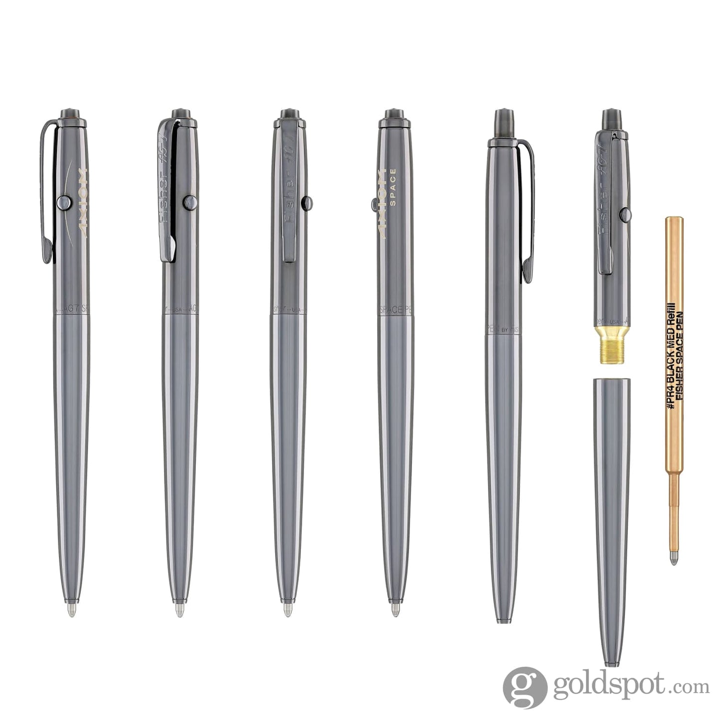 Fisher Space Pen AG7 Astronaut Moonwalker Ballpoint Pen in Black Titanium Nitride with Axiom Space Logo Ballpoint Pens