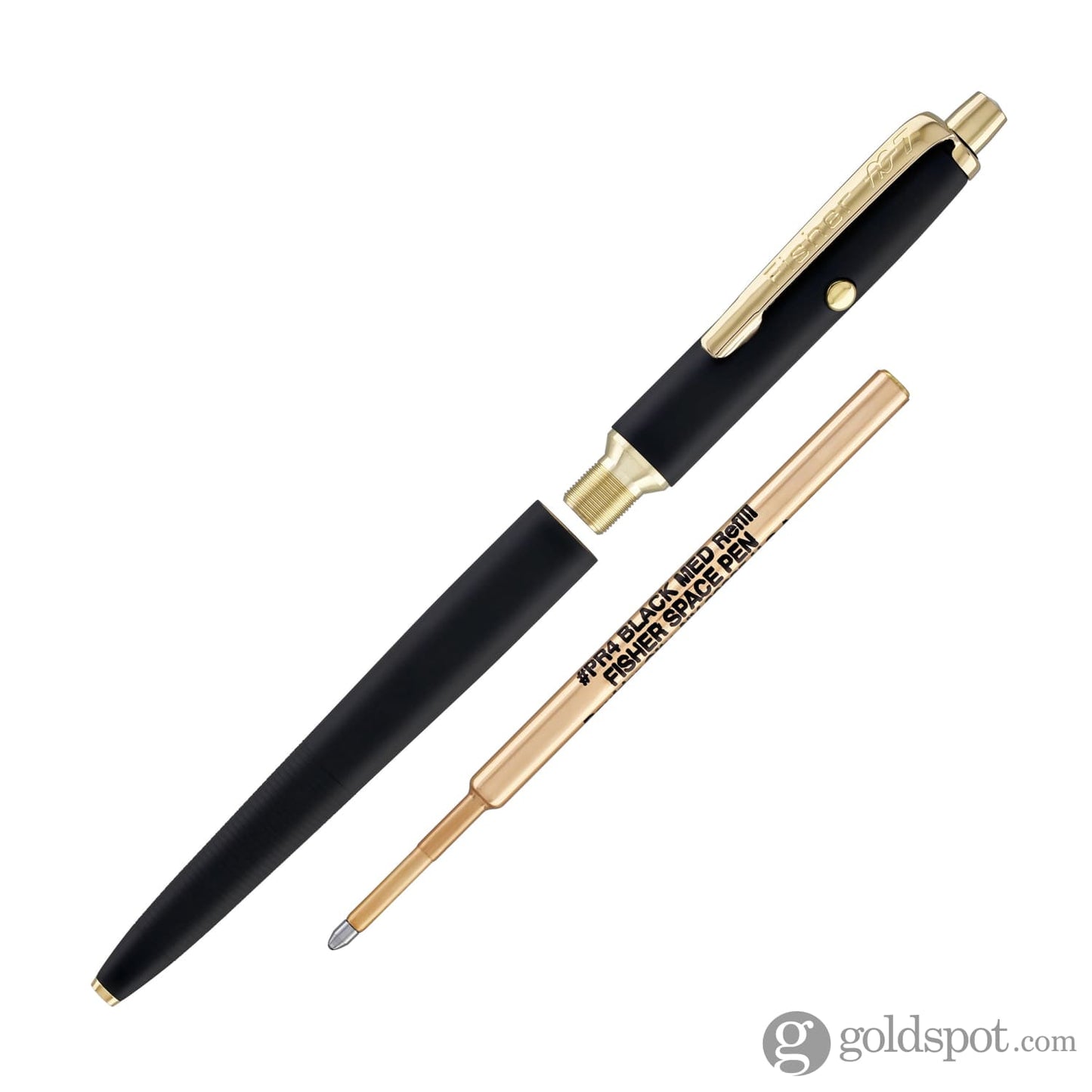 Fisher Space Pen AG7 Ballpoint Pen in Graphite Black Cerakote® with Gold Clip Ballpoint Pens