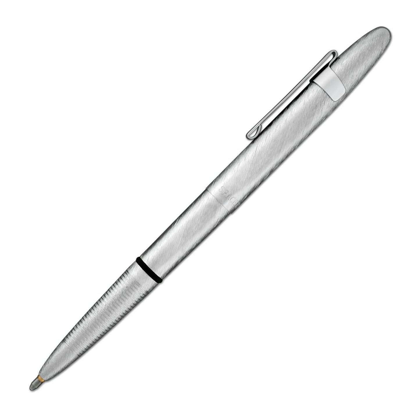 Fisher Space Pen Bullet Ballpoint Pen with Clip in Brushed Chrome Ballpoint Pen
