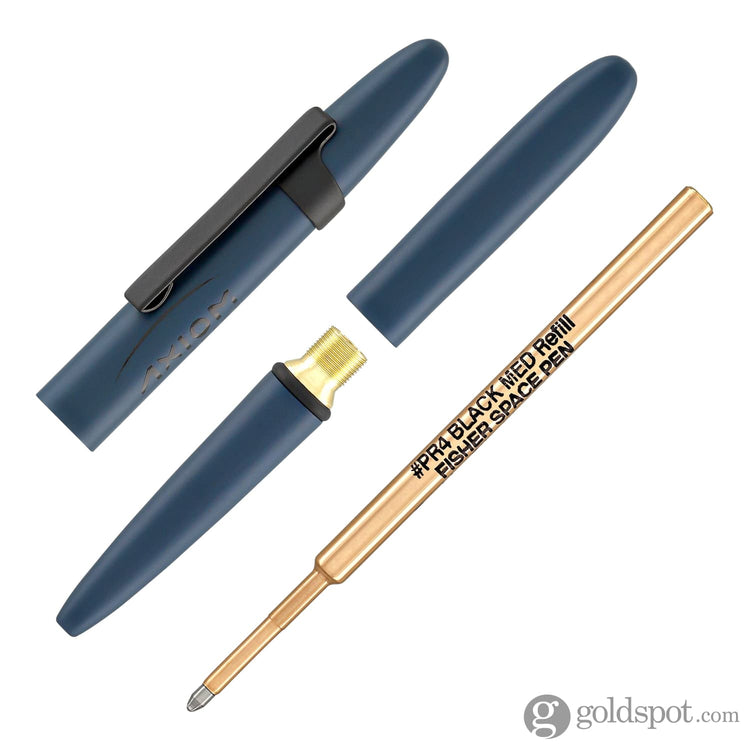 Fisher Space Pen Bullet Ballpoint Pen in Elite Navy Blue Cerakote® with Matte Black Clip & Axiom Space Logo Ballpoint Pens