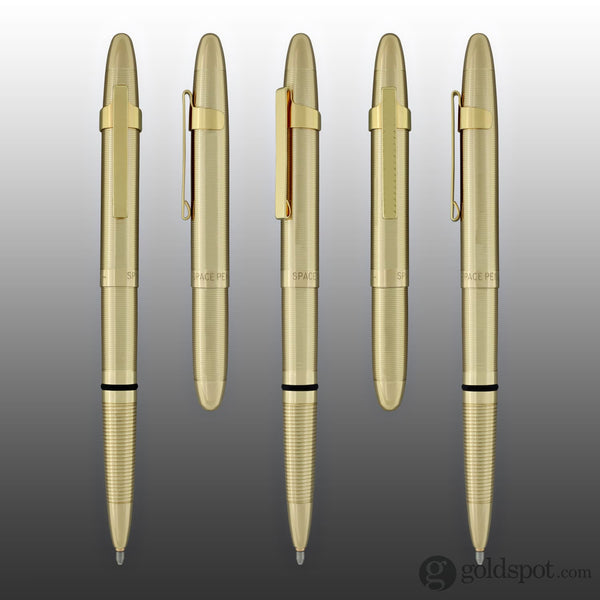 Fisher Space Pen Bullet Ballpoint Pen with Clip - Lacquered Brass Ballpoint Pen