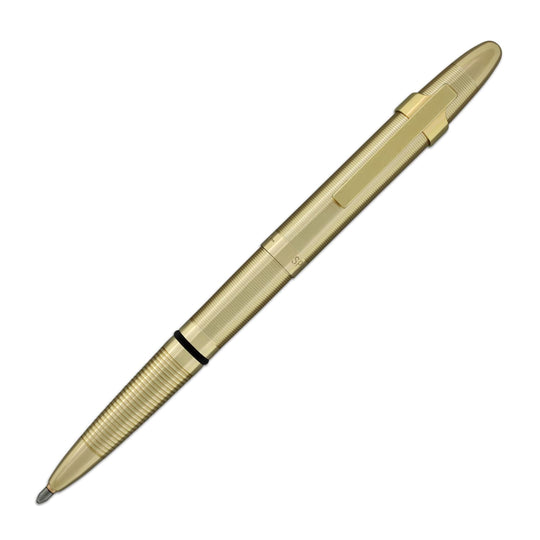 Fisher Space Pen Bullet Ballpoint Pen in Lacquered Brass with Clip
