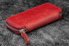 Galen Leather 2 Pen Case for Kaweco - Pocket Pen in Carmine Red Pen Cases