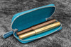 Galen Leather 2 Pen Case for Kaweco - Pocket Pen in Crazy Horse Ocean Blue Pen Cases