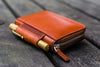 Galen Leather EDC Wallet in Brown Pen Cases