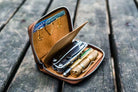 Galen Leather EDC Wallet in Crazy Horse Brown Pen Cases
