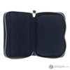 Galen Leather EDC Wallet in Crazy Horse Navy Blue Pen Cases