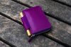 Galen Leather EDC Wallet in Purple Pen Cases