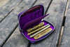 Galen Leather EDC Wallet in Purple Pen Cases